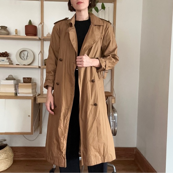 Vintage Jackets & Blazers - Vintage Lined Trench Coat